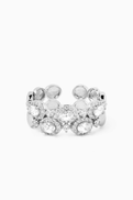 The Jewels Jar Orina Open Ring in Rhodium-plated Metal