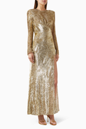 Self-Portrait Open-back Dress in Fil Coupe