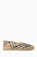Burberry Mews Espadrilles in Check Canvas