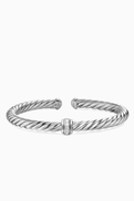 David Yurman Centre Station Diamond Bracelet in Sterling Silver