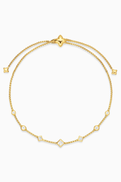 David Yurman Petite Modern Renaissance Station Chain Bracelet in 18kt Yellow Gold