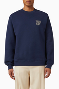Valentino Garavani VG Patch Sweatshirt in Cotton