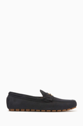Valentino Garavani Driver Fastaway Loafers in Suede