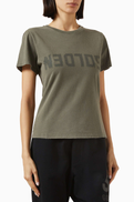 GOLDEN GOOSE Logo Letter T-shirt in Cotton