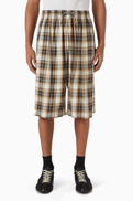 Acne Studios Check-print Shorts in Viscose
