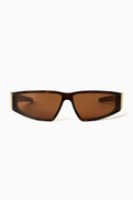 McQueen Visor Sunglasses in Acetate