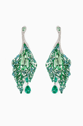 Anabela Chan Atlantis Earrings in 18kt White Gold & Rhodium Vermeil
