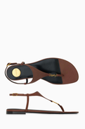 SAINT LAURENT Cassandra Sandals in Smooth Leather