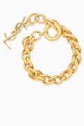 SAINT LAURENT Rope Chain Bracelet in Gold-tone Metal