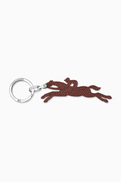 Longchamp Le Pliage Horse Key Ring in Leather
