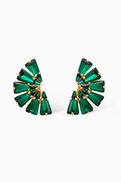 Anton Heunis Afrodita Fan Stud Earrings in Gold-plated Brass