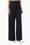 David Koma Crystal-embellished Pants in Wool