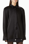 David Koma Oversized Shirt in Satin