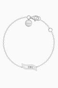 Damas Alif Diamond Bracelet in 18kt White Gold