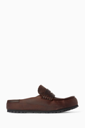 Birkenstock Naples Wrapped Clogs in Oiled Natural Leather