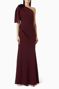 NASS Floral One-shoulder Maxi Dress
