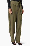 The Attico Fold-over Pants in Wool