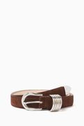Dehanche Hollyhock Belt in Calfskin Suede
