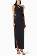 Coperni Asymmetrical Floral Gown