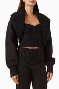 Maniere De Voir Bandeau Top & Shawl Cardigan Set