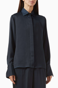 بلوزة Rag & Bone Venus Popover من الساتان