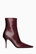 SAINT LAURENT Ashley 90 Ankle Boots in Leather
