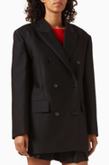 ORR Double-breasted Blazer in Wool-silk