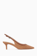 Gianvito Rossi Marbella Pumps in Raffia
