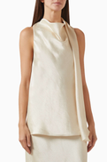 Vince Scarf Top in Satin