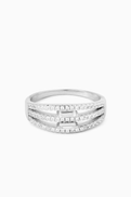 KHAILO SILVER Layered Crystal Ring in Sterling Silver