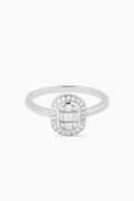 KHAILO SILVER Halo Oval Ring in Sterling Silver