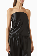 Alexander Wang Strapless Bubble Top in Satin-jersey