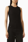 Soft Goat Featherlight Singlet in Cashmere-silk Blend