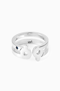Bil Arabi Arabic Letter "Faa" Ring in Sterling Silver