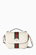 Gucci Small Ophidia Top-handle Bag in GG Fabric