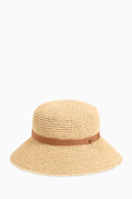 Valentino Garavani VLogo Signature Bucket Hat in Straw