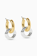 Tai Jewelry Two-tone Earrings in Plated Brass