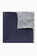 Brunello Cucinelli Striped-border Pocket Square in Silk