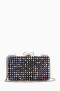 Self-Portrait Crystal-embellished Chainmail Clutch Bag
