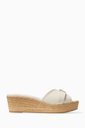 Jimmy Choo Leda 50 Mule Wedges in Nappa