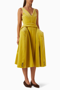 JW Anderson Structured V-neck Midi Dress