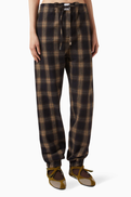 The Attico Check-print Pants in Cotton