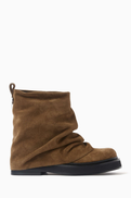 The Attico Mini Robin Combat Boots in Suede