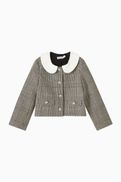 Self-Portrait Check Jacket in Wool-blend
