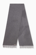 Balenciaga Logo Scarf in Cashmere Wool