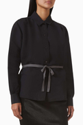 Maison Margiela Belted Shirt in Silk Blend