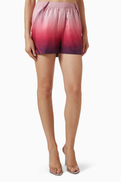 Casablanca Gradient Shorts in Silk-twill