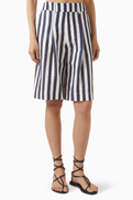 Woera Striped Tailored Bermuda Pants