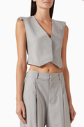 BLSSD Padded Shoulders Cropped Vest