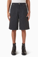Casablanca Laser Monogram Shorts in Denim
